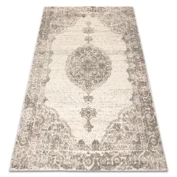 Tappeto ABBY 486.24.LA110 lana OSTA - Ornamento, cornice classica grigio / blu