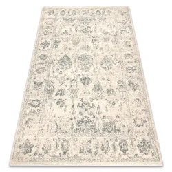 Tappeto ABBY 486.25.LA110 lana OSTA - Ornamento, cornice classica beige / verde