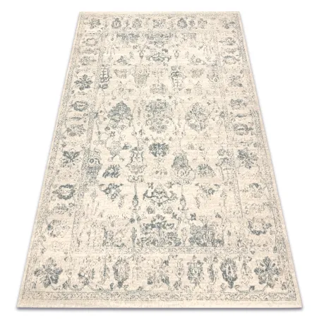 Dywan ABBY 486.25.LA110 wełniany OSTA - Ornament, ramka klasyczny beż / zielony