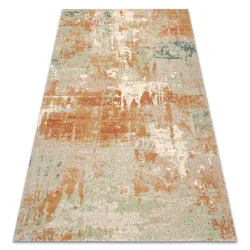 Tappeto ABBY 486.13.LA112 Lana OSTA - Vintage, moderno Verde / Terracotta
