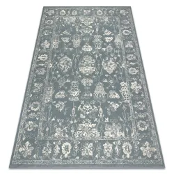 Dywan ABBY 486.25.LA500 wełniany OSTA - Ornament, ramka klasyczny niebieski / beż