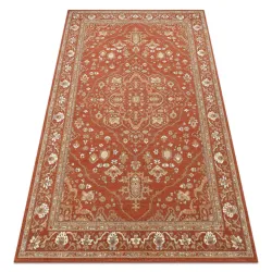Tappeto SOHO 477.01.LA301 Lana OSTA - Ornamento, cornice naturale terracotta / beige