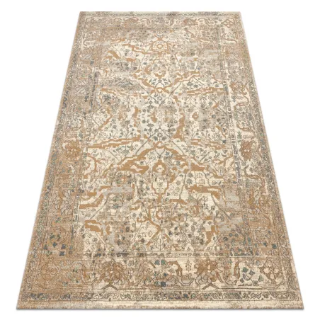 Dywan SOHO 477.04.LA113 wełniany OSTA - Ornament, ramka naturalny beż / brązowy 