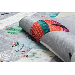BAMBINO 2160 tappeto lavabile Strade, villaggio indiano, animali per bambini, antiscivolo grijs - PRODOTTO DI SECONDO GRADO