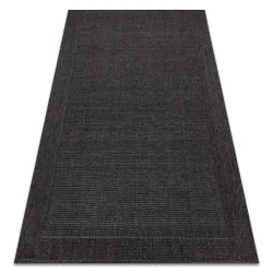 Tappeto TIMO 5000 in sisal nero, perfetto per esterni e resistente