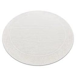 Tappeto TIMO 5979 cerchio SISAL all'aperto telaio bianco - PRODOTTO DI SECONDO GRADO