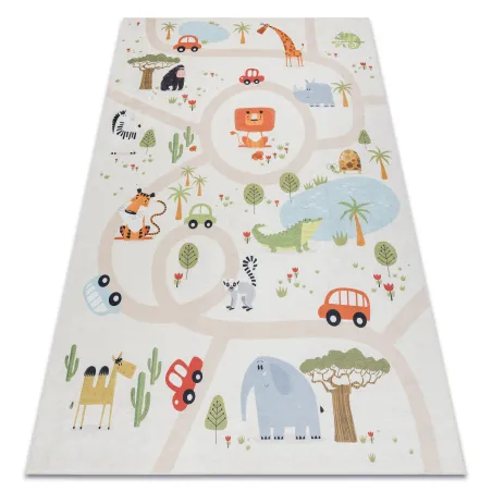 Tappeto BAMBINO 1165 Zoo per bambini, antiscivolo beige, secondo grado