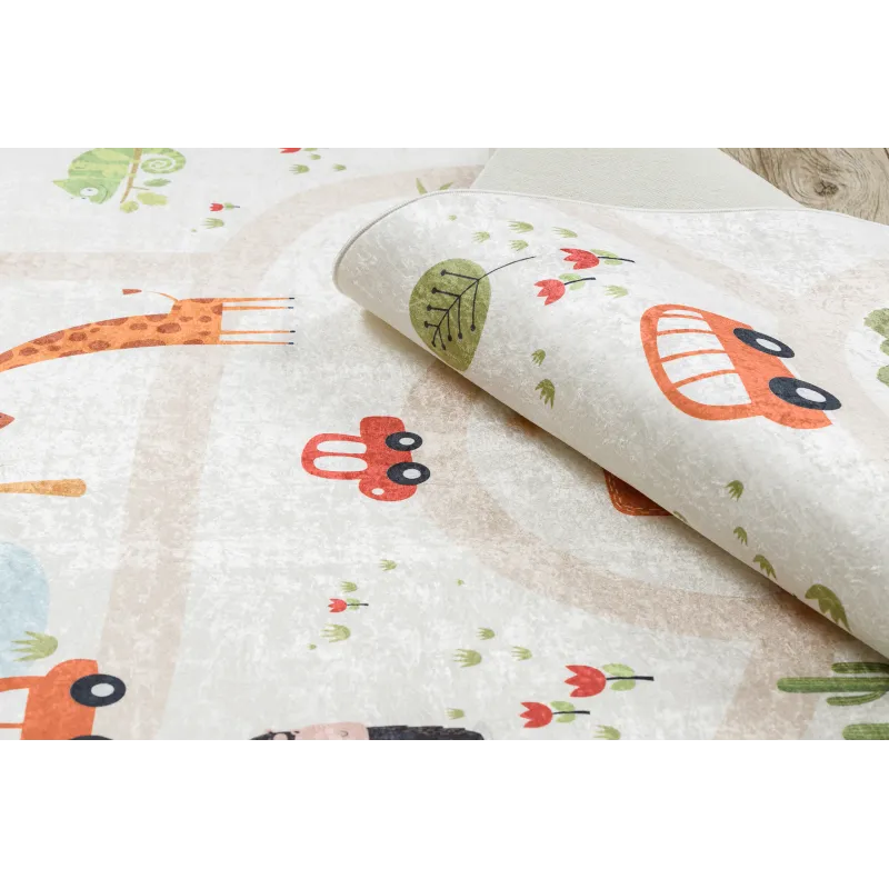 Tappeto beige BAMBINO 1165 Zoo, perfetto per la stanza dei bambini