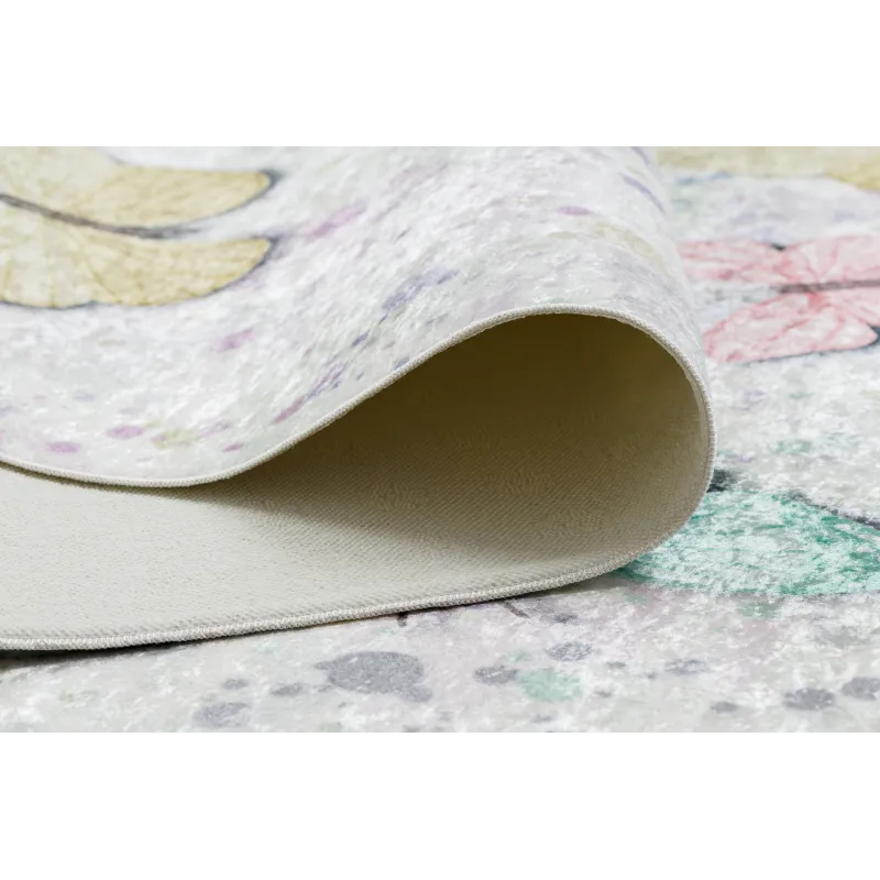 Tappeto BAMBINO 1610, materiale antiscivolo con design di farfalle