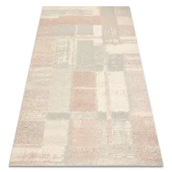 Tappeto FLUX 461.43.AE200 lana OSTA - Geometrico, strutturato, stile loft crema / rosa