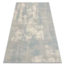 Tappeto FLUX 461.2.AE500 misto lana OSTA - Astrazione, strutturato, stile loft crema / blu