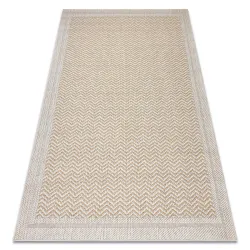 Tappeto ORIGI 3739 in crema e beige, tessitura piatta in sisal