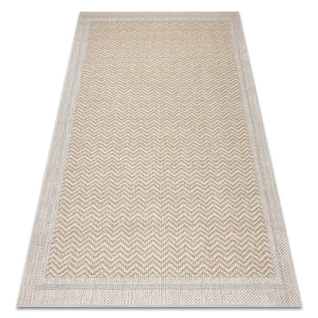 Tappeto ORIGI 3739 in crema e beige, tessitura piatta in sisal