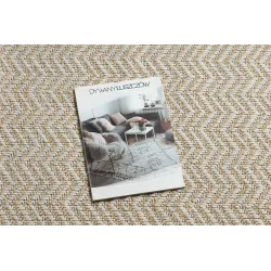 Stile contemporaneo per tappeto in crema e beige, adatto per soggiorno