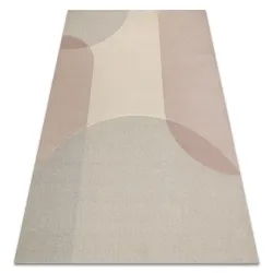 Tappeto FLUX 461.7.AE200 misto lana OSTA - Geometrico, strutturato, stile loft beige / rosa
