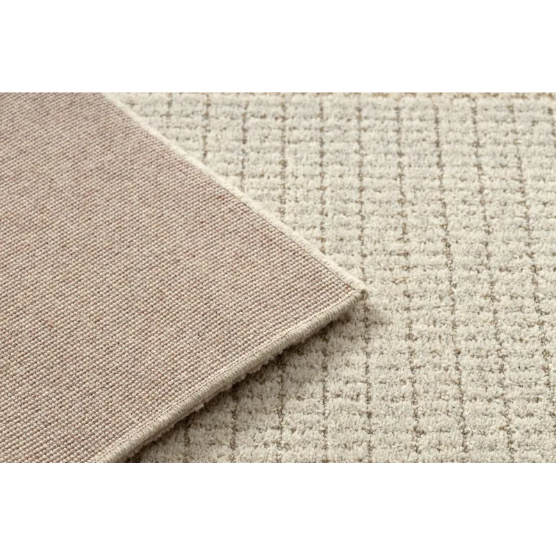 Dywan FLUX 461.9.AE200 wełniany OSTA - Geometryczny, strukturalny, loftowy beż / różowy