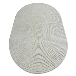 Tappeto FLUX ovale 461.67.AE503 lana OSTA - Geometrico, strutturale, loft blu / grigio
