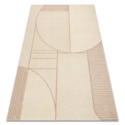 Tappeto FLUX 461.14.AE200 lana OSTA - Geometrico, strutturale, loft beige / rosa