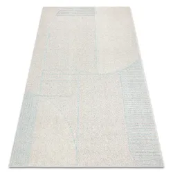 Tappeto FLUX 461.14.AE120 lana OSTA - Geometrico, strutturato, stile loft grigio / blu