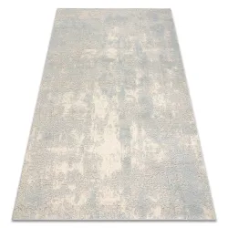 Tappeto FLUX 461.46.AE500 lana OSTA - Astratto, strutturato, stile loft grigio / blu