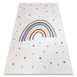 Tappeto BONO 724 ARCOBALENO, CUORE crema / grigio chiaro - PRODOTTO DI SECONDO GRADO