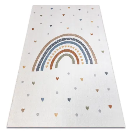 Tappeto BONO 724 ARCOBALENO, CUORE crema - tappeto moderno in morbido tessuto