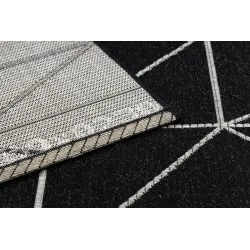 Tappeto in sisal con texture nera e argento, per ambienti eleganti