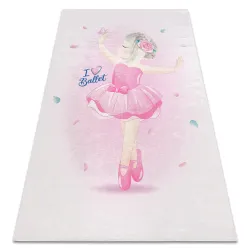 Tappeto lavabile BAMBINO 42830 Ballerina per bambini antiscivolo - rosa