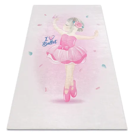 Tappeto rosa BAMBINO 42830 per bambini, antiscivolo, perfetto per la cameretta