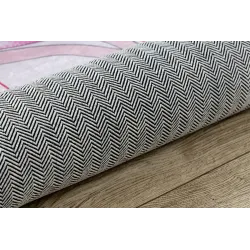 Tappeto BAMBINO 48060 rosa con stelle, adatto per la stanza dei bambini