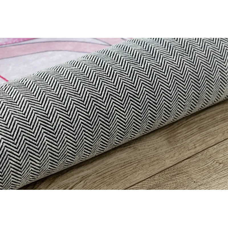 Tappeto BAMBINO 48060 rosa con stelle, adatto per la stanza dei bambini