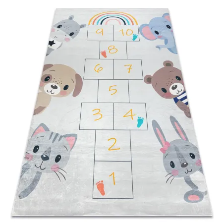 Tappeto per bambini BAMBINO 43092, grigio e giallo, antiscivolo, per la cameretta