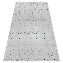 Tappeto lavabile BAMBINO 47890 Punti per bambini antiscivolo - bianca / marrone