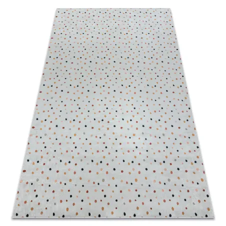 Tappeto per bambini BAMBINO 47890 a pois, antiscivolo - bianco e marrone