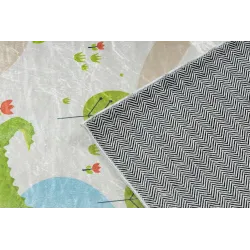 Tappeto BAMBINO 50230 in beige e verde, perfetto per il gioco dei bambini