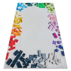 Tappeto lavabile BAMBINO 38480 Kit di costruzione per bambini antiscivolo - grigio / giallo