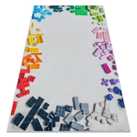 Tappeto BAMBINO 38480 antiscivolo per bambini, grigio e giallo, perfetto per la cameretta