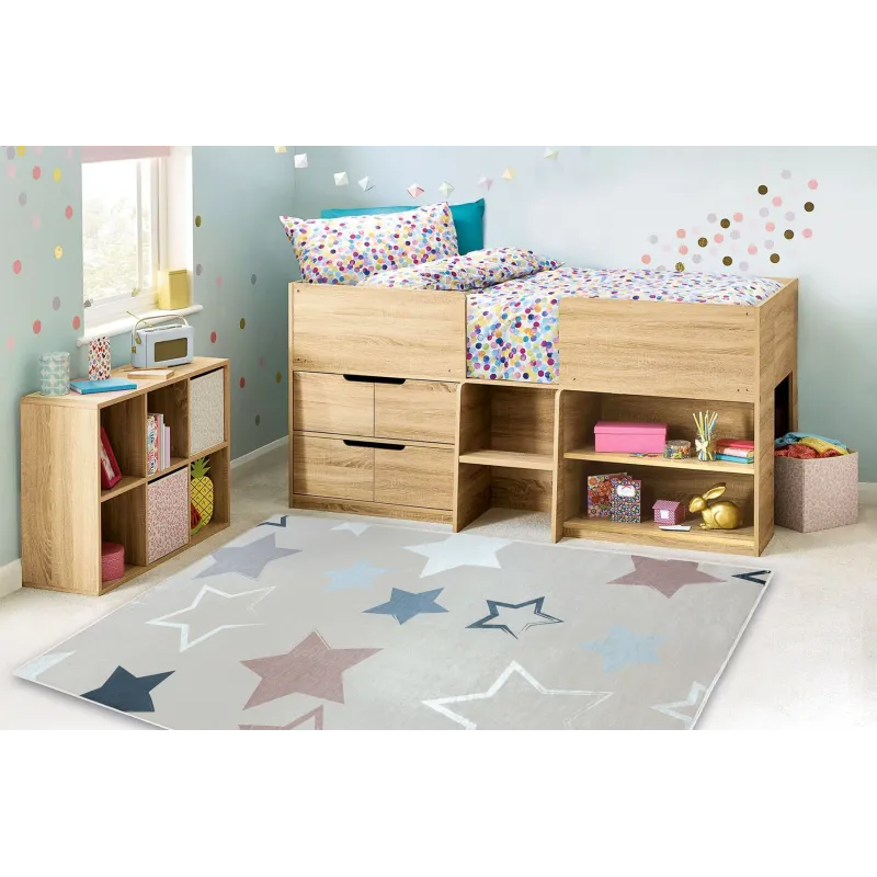 Tappeto beige BAMBINO 48130 con stelle, perfetto per la stanza dei bambini