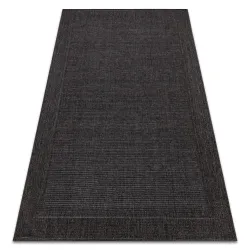Tappeto TIMO 5000 in sisal nero, ideale per spazi esterni