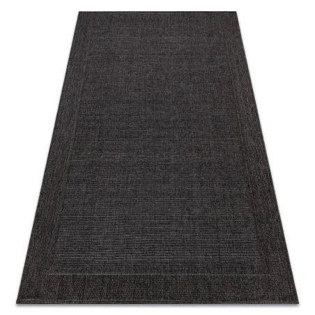 Tappeto TIMO 5000 in sisal nero, ideale per spazi esterni