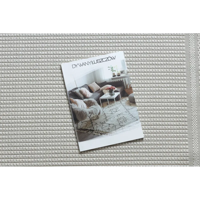Tappeto TIMO 5979 in sisal bianco per uso esterno