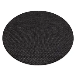 Tappeto TIMO 0000 cerchio SISAL all'aperto nero - PRODOTTO DI SECONDO GRADO