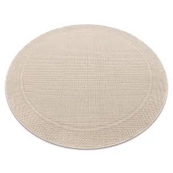 Tappeto TIMO 5979 cerchio SISAL all'aperto telaio bianco - PRODOTTO DI SECONDO GRADO