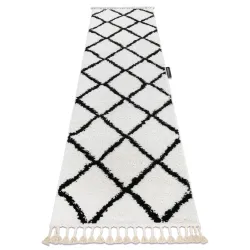 Tappeto BERBER CROSS bianco - tappeto moderno per cucina e corridoio