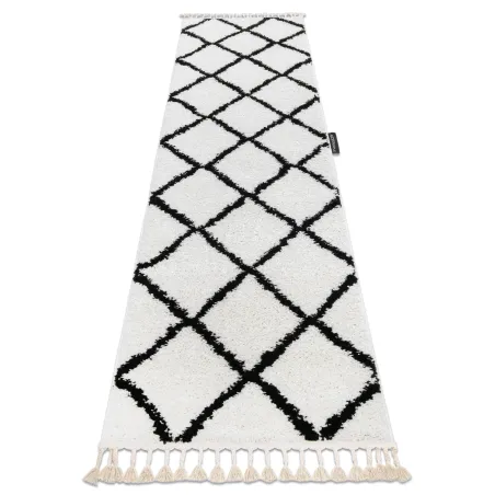 Tappeto BERBER CROSS bianco - tappeto moderno per cucina e corridoio