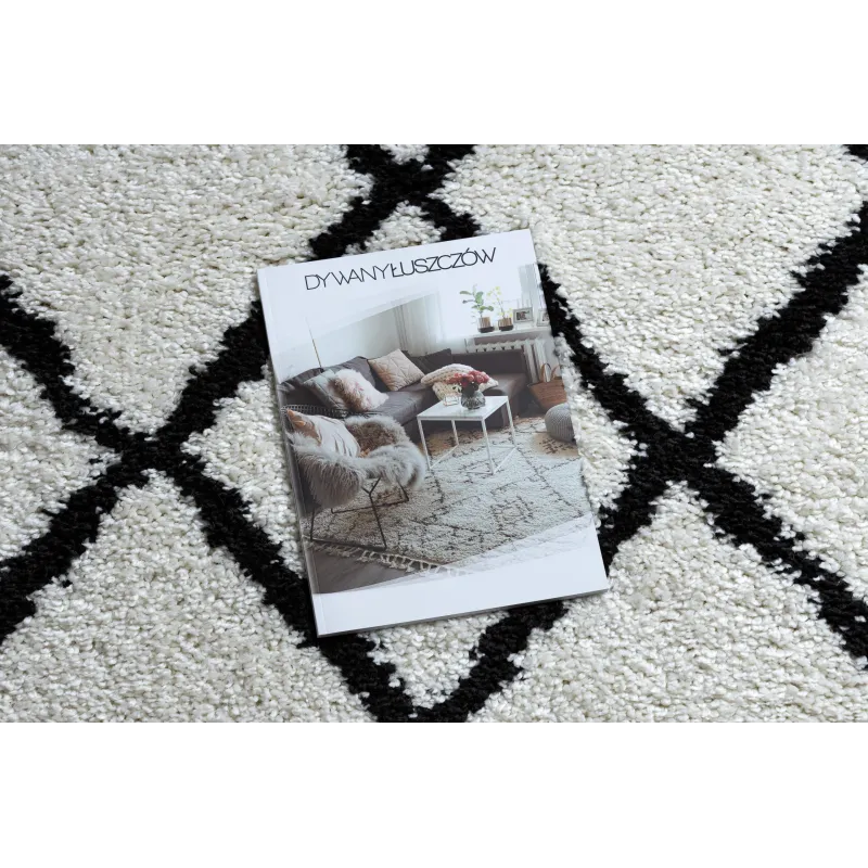 Tappeto BERBER CROSS bianco - design raffinato per soggiorno e cucina