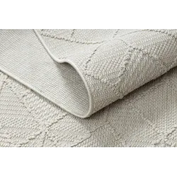 Dywan JERSEY 19231 krem - Geometryczny pętelkowy, strukturalny BOHO - 2 GATUNEK