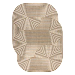 Tappeto ORGANIC 1835 Sisal Geometrico Crema / Naturale - moderno forma irregolare