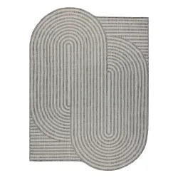 Tappeto ORGANIC 2131 Sisal Geometrico Crema / Grigio - naturale, moderno forma irregolare