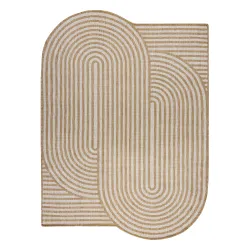 Tappeto ORGANIC 2131 Sisal Geometrico Crema / Naturale - forma irregolare moderna